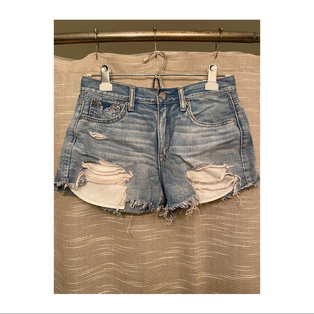 High Rise Denim Shorts